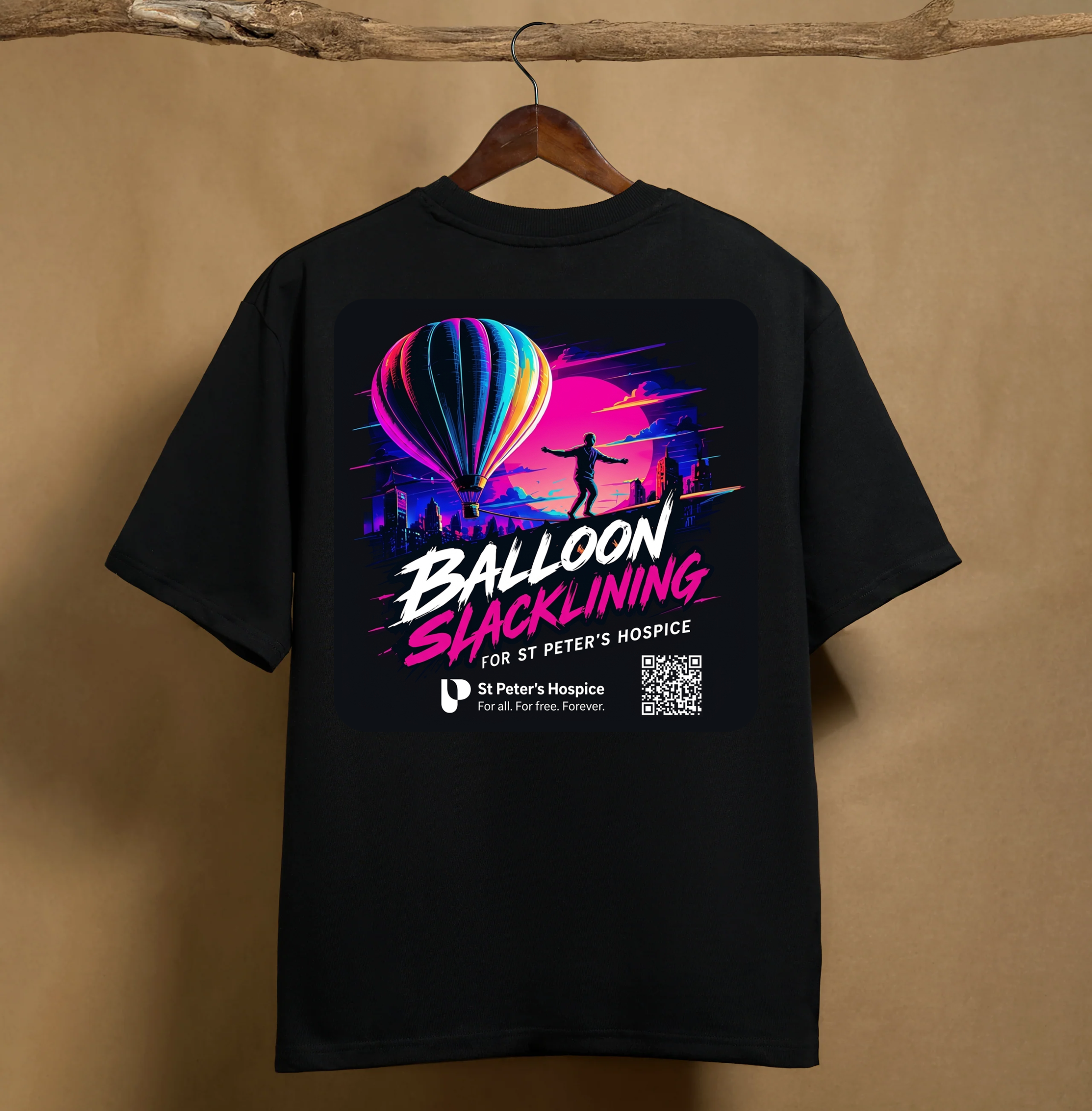 Balloon Stacklining Graphic Tee - Neon